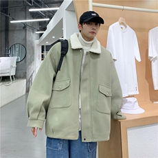 TP98N58毛呢羊羔毛棉服加绒加厚OVERSIZE韩版宽松上衣外套，男装棉衣，电商A170