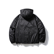 南夏乔装2025冬季新款日系格子暗纹白鸭绒90羽绒服纯色连帽羽绒袄，男装羽绒服，电商S006（B521）