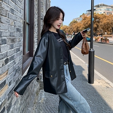 新款，小香风皮衣081-P135-K198货号：8708，女装皮衣，浙宝276（原081）