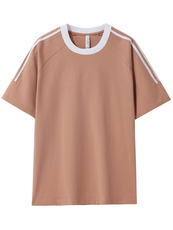 重磅三条杠纯棉短袖T恤男新款美式宽松半袖潮牌打底衫上衣男，男装T恤，航轩羊绒