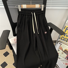 夏男休闲裤褶皱贴标宽松长裤h0045P38，男装休闲裤，星座1013-1