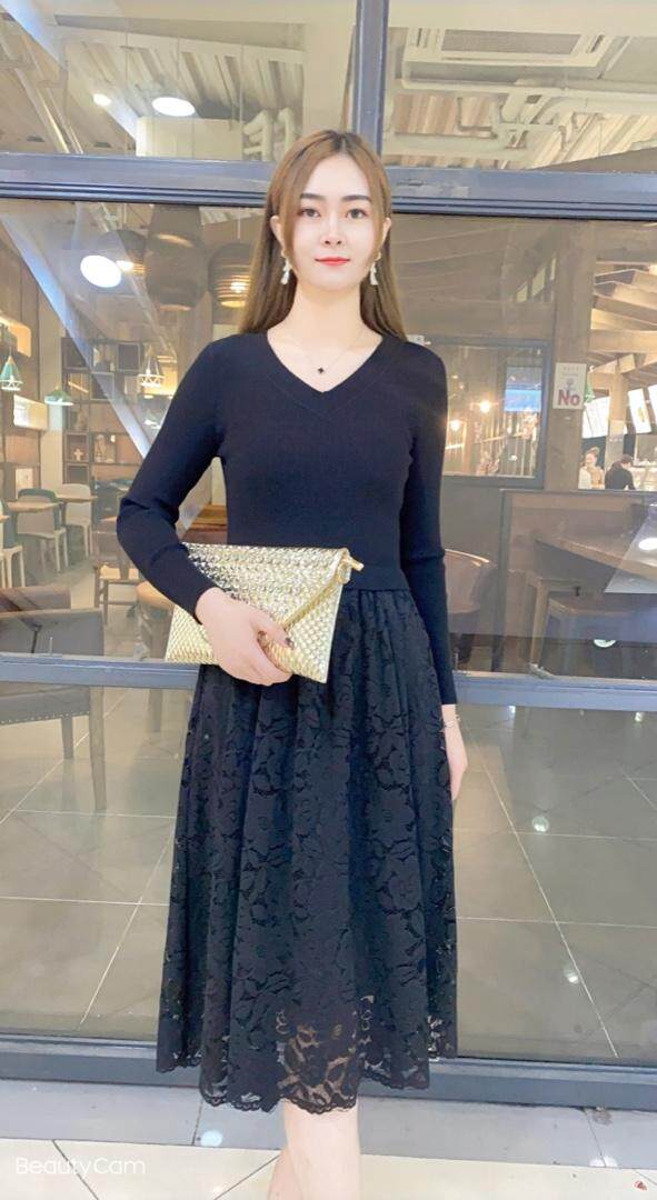 秋冬打底毛衣连衣裙，女装针织衫/毛衣，依伊贝尔 红彬缘