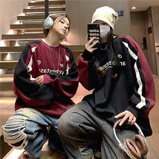 T42-P43日系百搭气质文艺长袖卫衣新款流行潮流ins简约时尚，男装卫衣，电商B323A