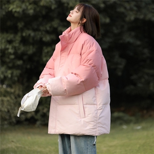 !加厚棉服冬季渐变工艺情侣立领棉衣服815A-MM88602-P75特,小个子冬天里面搭配衣服好看图片图片