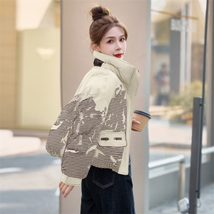 现货.短款宽松白鸭绒2025冬季新款羽绒服图片