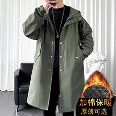 风衣男中长款大衣男加绒棉衣男F174薄P90加棉P100特价爆景二，男装风衣，星座401