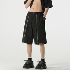 美式高街拉链机能休闲短裤男潮牌宽松西裤XZ211-1-K2323-P45，男装牛仔裤，星座211-1