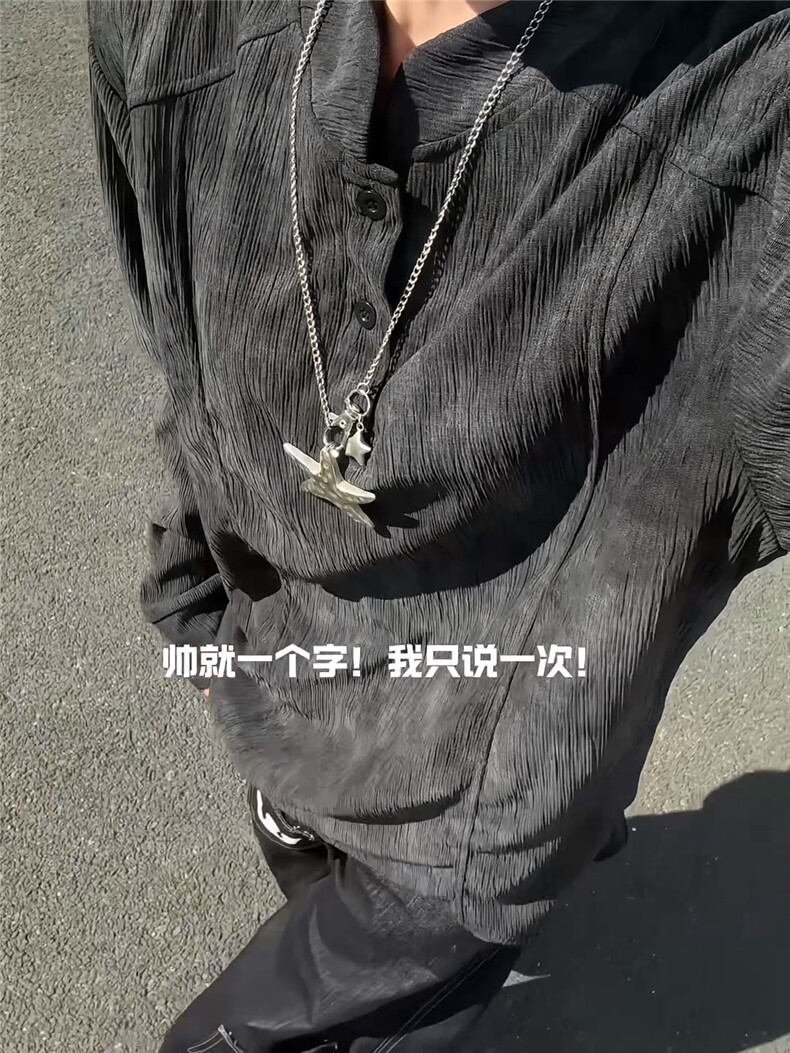 XZ809A/SYR26/P35/控58扎染肌理感设计感polo杉长袖T恤卫衣,男装T恤,星座809A(原222-1)