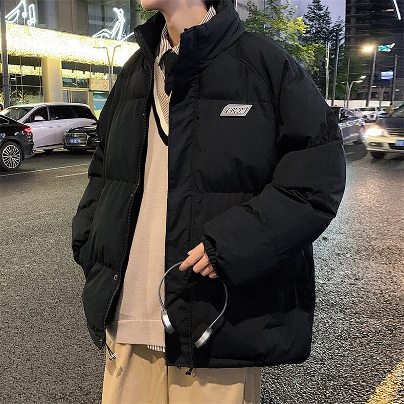 冬季新品加绒加厚大码棉衣青少年港风百搭男女棉服外套 6908-P85图片