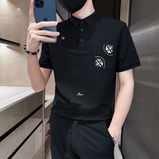 2025夏季新款帅气刺绣短袖T恤翻领Polo衫32552-P58，男装T恤，电商D342