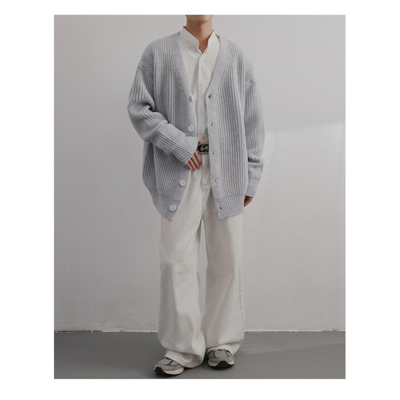 秋上新韩系百搭开衫毛衣潮男V领抗起球慵懒风针织衫2327-P52,男装针织衫/毛衣,星座1109-3