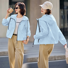 休闲白色外套女短款2025年春秋新款时尚超好看小个子百搭夹克上衣，女装短外套，靓星雨