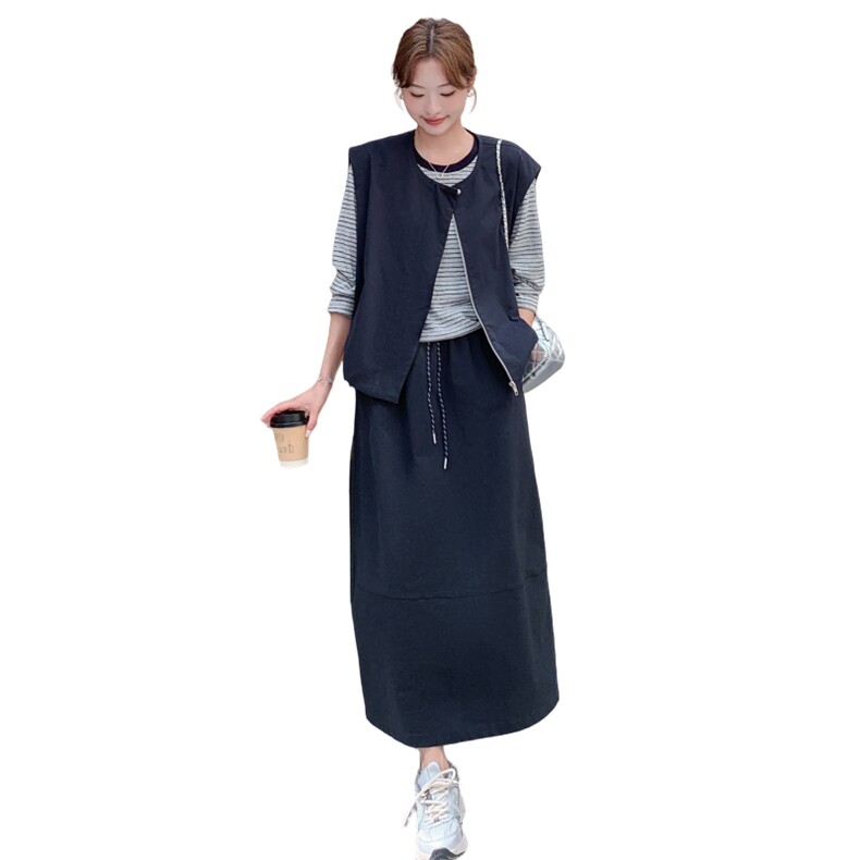 现货条纹针织三件套2C093-6652-P175-K248,女装套装/套裙,2C093
