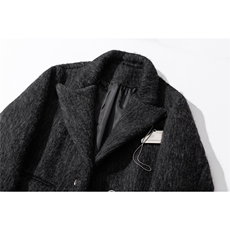 1长毛马海毛财阀灰金属西装领大码M-5XL加厚羊毛大衣77936P210控，男装西服套装，星座226-2