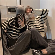 瑟琳圆领毛衣，女装针织衫/毛衣，XTZ style