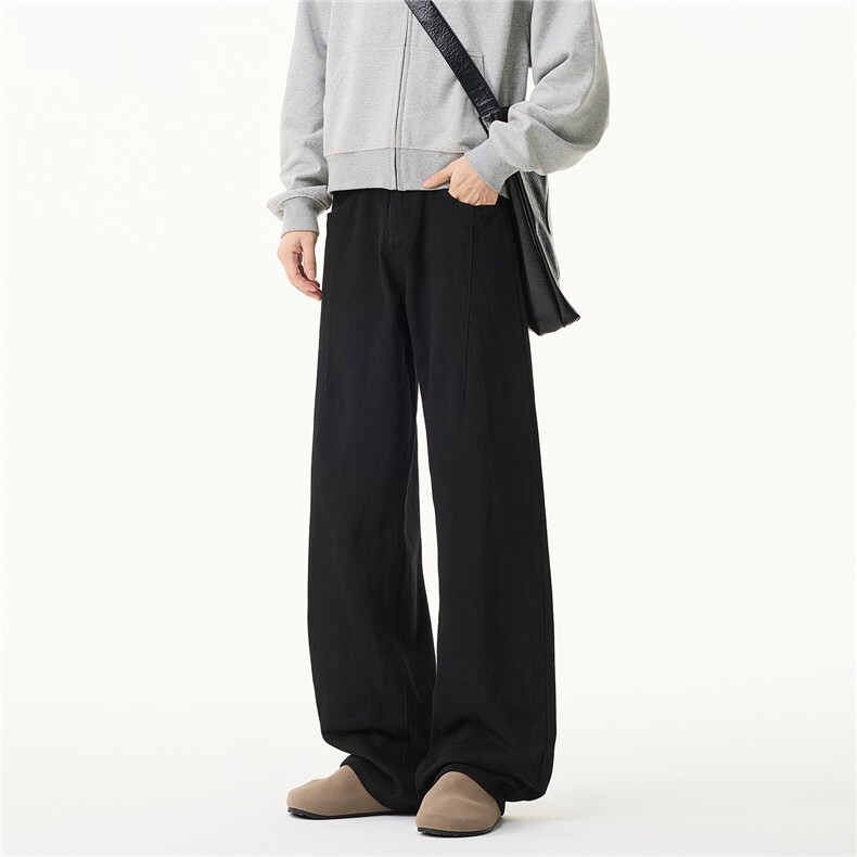 秋冬美式复古高个子加长水洗牛仔长裤宽松阔腿裤xz405-k2020-p65，男装休闲裤，星座405