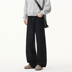 秋冬美式复古高个子加长水洗牛仔长裤宽松阔腿裤xz405-k2020-p65，男装休闲裤，星座405