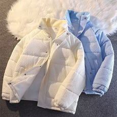 美式复古华夫格棉服男冬季宽松立领棉衣潮牌加厚情侣棉袄外套，男装棉衣，星座506A