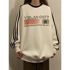 1中性风印花字母图案设计袖子三杠织带潮流卫衣男WY77762P48控68，男装卫衣，星座226-2