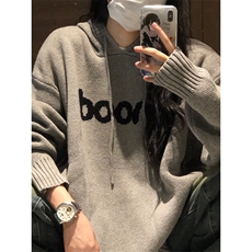 【有货】M245LL-特P55连帽毛衣男女慵懒风针织衫外套，男装针织衫/毛衣，星座1007（原301D）