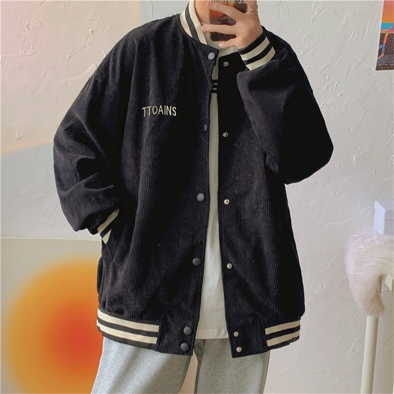 秋季学院风棒球服男女ins复古宽松情侣港味夹克上衣潮W1442-P58,男装夹克,星座512-4