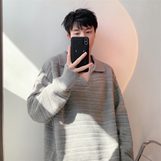 毛衣男秋冬新款港风宽松针织毛衫MYA8-P58，男装针织衫/毛衣，星座214-3