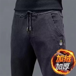 1506-1/KJR4491/P39个性字母牛仔裤嘻哈ins潮高街潮流痞帅长裤男图片