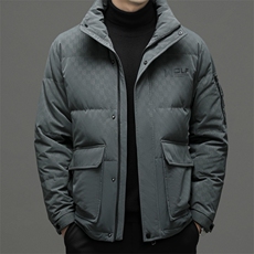 男士可脱卸帽御寒羽绒服2023冬季新款中年加厚保暖男装白鸭绒外套，男装羽绒服，电商B212（原钱塘6029）