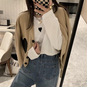 爱心长袖t图片