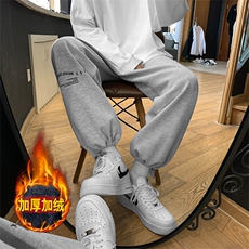 加绒2023秋冬卫裤高弹健康布聚酯纤维WK528-P27加绒批35，男装休闲裤，星座718-1