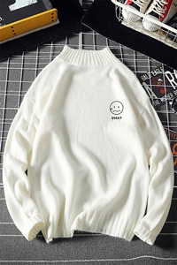 M18072-P45 加绒款-P65半高领毛衣男士大码针织衫男毛线衣男线衫图片