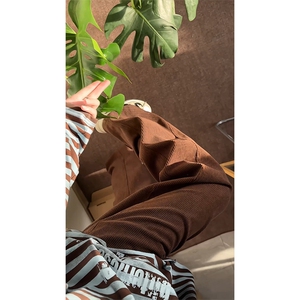 美式老钱风立体剪裁灯芯绒卫裤复古垂感休闲长裤K8673-特价P34图片