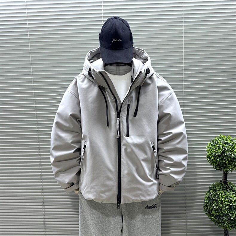 2025新标90白鸭绒工装高品质加厚派克男连帽羽绒服外套319-P350,男装羽绒服,钱塘708(原3018)