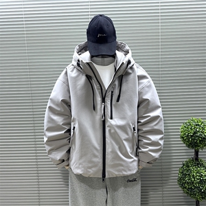 2025新标90白鸭绒工装高品质加厚派克男连帽羽绒服外套319-P350图片