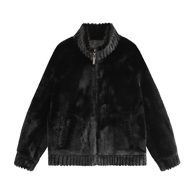 新款男士轻奢风皮毛一体夹克1409-6801-P95，男装夹克，星座1409