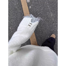 慵懒风白色针织毛衣男女情侣秋冬宽松内搭高级感超好看春秋上衣，男装针织衫/毛衣，星座506A