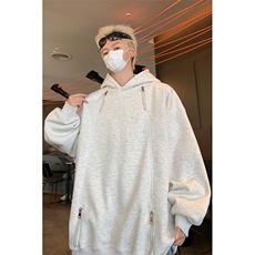 得物二开卫衣重磅华棉光板连帽卫衣B386-DB52-批48，男装卫衣，电商B386