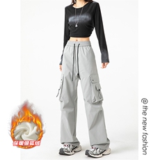 潮流百搭工装裤男加绒银狐绒机能防水伞兵裤K1317J加绒-特P45控88，男装工装外套，电商A001