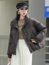 现货新款冬装2024年韩版纯色休闲新90绒白鸭绒羽绒服，女装羽绒服，琦鑫阁（原依鑫阁）