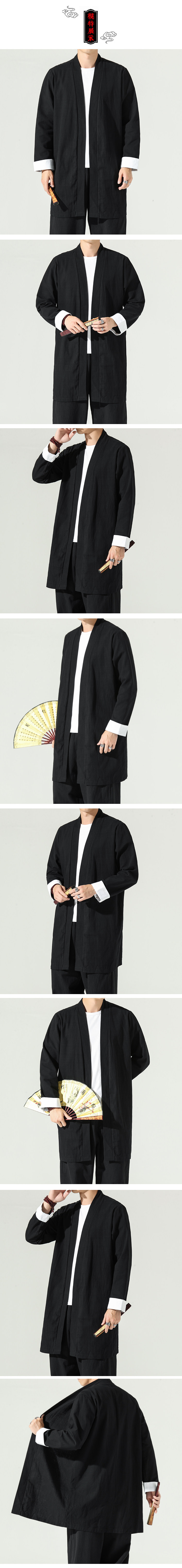 2025秋季风中长款棉麻披风男休闲外套无影墙A203-NB25P75,女装短外套,星座815（原A203）