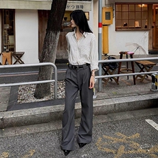 美式潮牌高街复古泡泡纱竖条纹日系肌理长袖衬衫男女休闲宽松衬衣，男装衬衫，电商A486