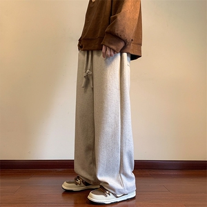 06直播品质秋冬新款毛呢裤子宽松直筒休闲裤子潮XZ211-1-2351-P60图片