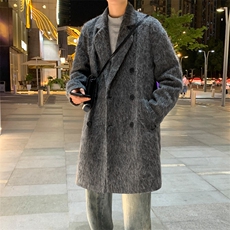 夜景二开中长款大衣防羊绒双排扣大衣男士外套A406JK2566P115，男装毛呢大衣，星座309（原A406）