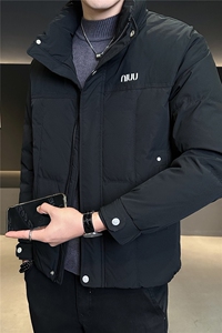 37868-M-3XL-P205标50绒店主风冬季男士休闲纯色立领羽绒服男图片