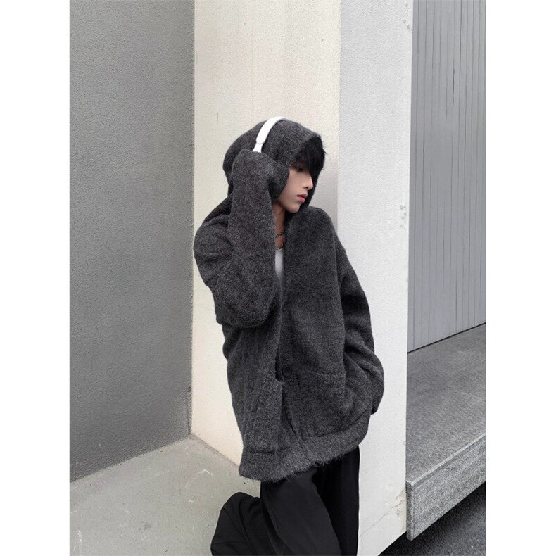 针织开衫毛衣男潮美式高级感慵懒风连帽上衣休闲外套MY98144-p68,男装针织衫/毛衣,星座1008
