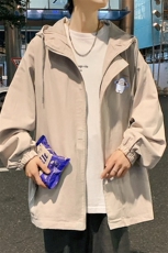JK41167-P85加棉款-P115纯棉连帽夹克男士大码工装夹克男外套男，男装夹克，电商A040