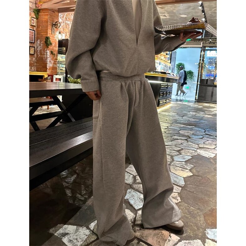 网图现货假两件层次感立领卫衣套装上衣W202-P60卫裤KK303-P50,男装休闲套装,星座1213