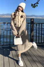 小香风仿皮毛一体羊羔毛短外套半身裙套装两件套女秋冬2025新款，女装套装/套裙，2C230
