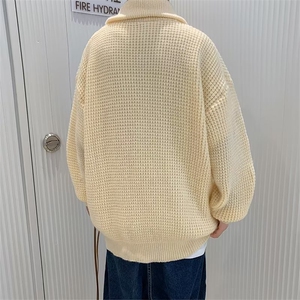 美式街头设计感圆领毛衣男慵懒风休闲针织衫MY9132P45图片