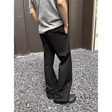 美式cleanfit立褶微喇西裤男女显高显瘦直筒垂坠感休闲裤K319-P45，男装休闲裤，星座1004-3